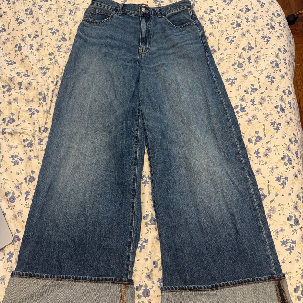 Madewell Superwide Leg Jean in Fannin Wash New without Tag